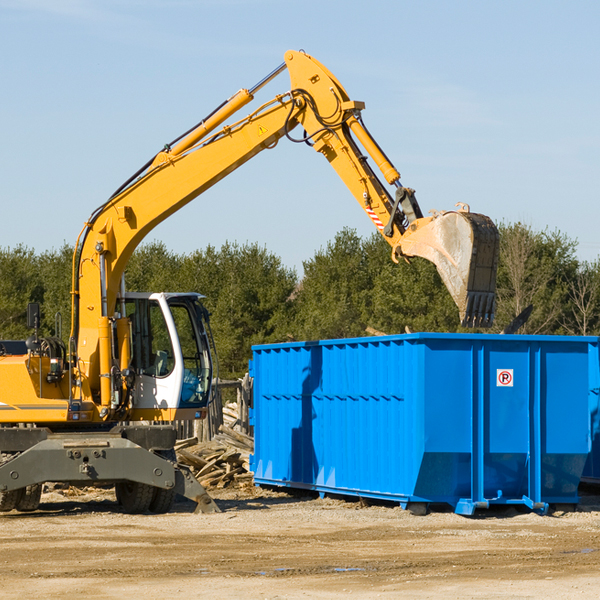 what size residential dumpster rentals are available in Charter Oak California